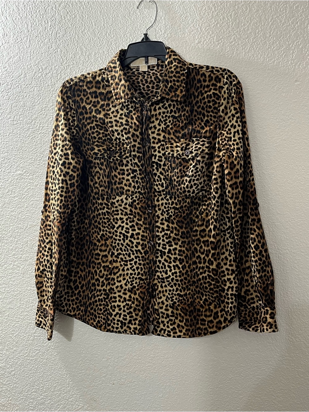 Michael Kors Leopard Print Button-Down Shirt - Brown/Black